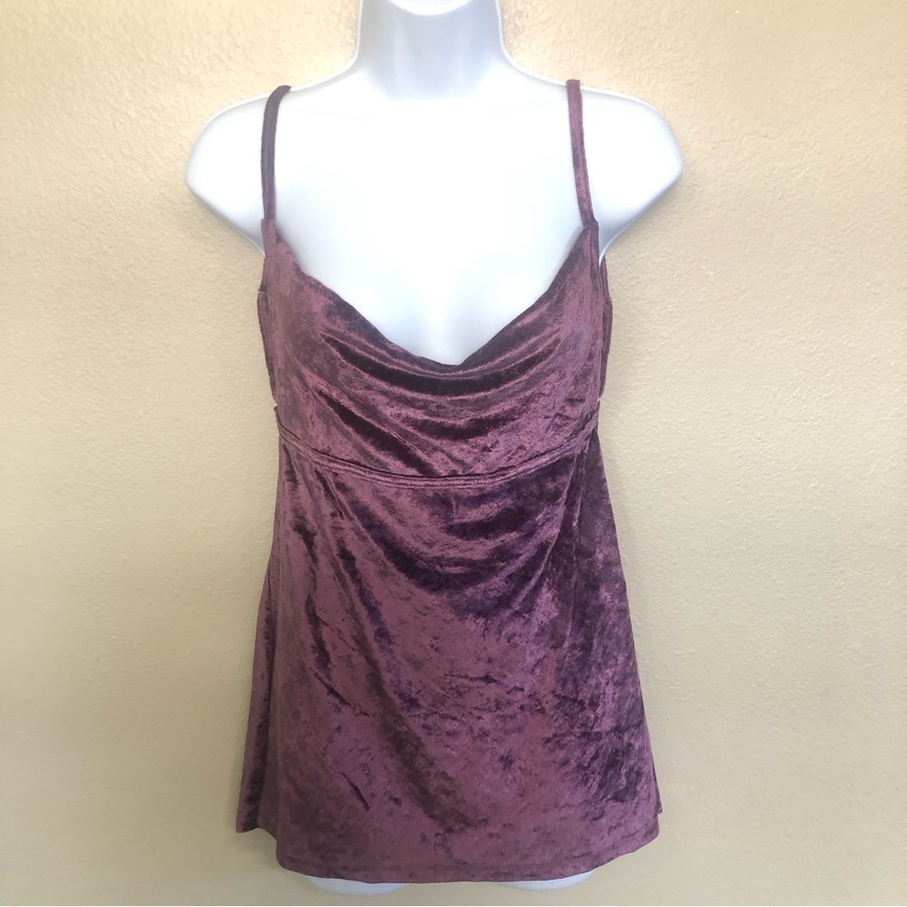 Free People Intimately All night Velvet Strap in Fig Jam Cami Top Size M